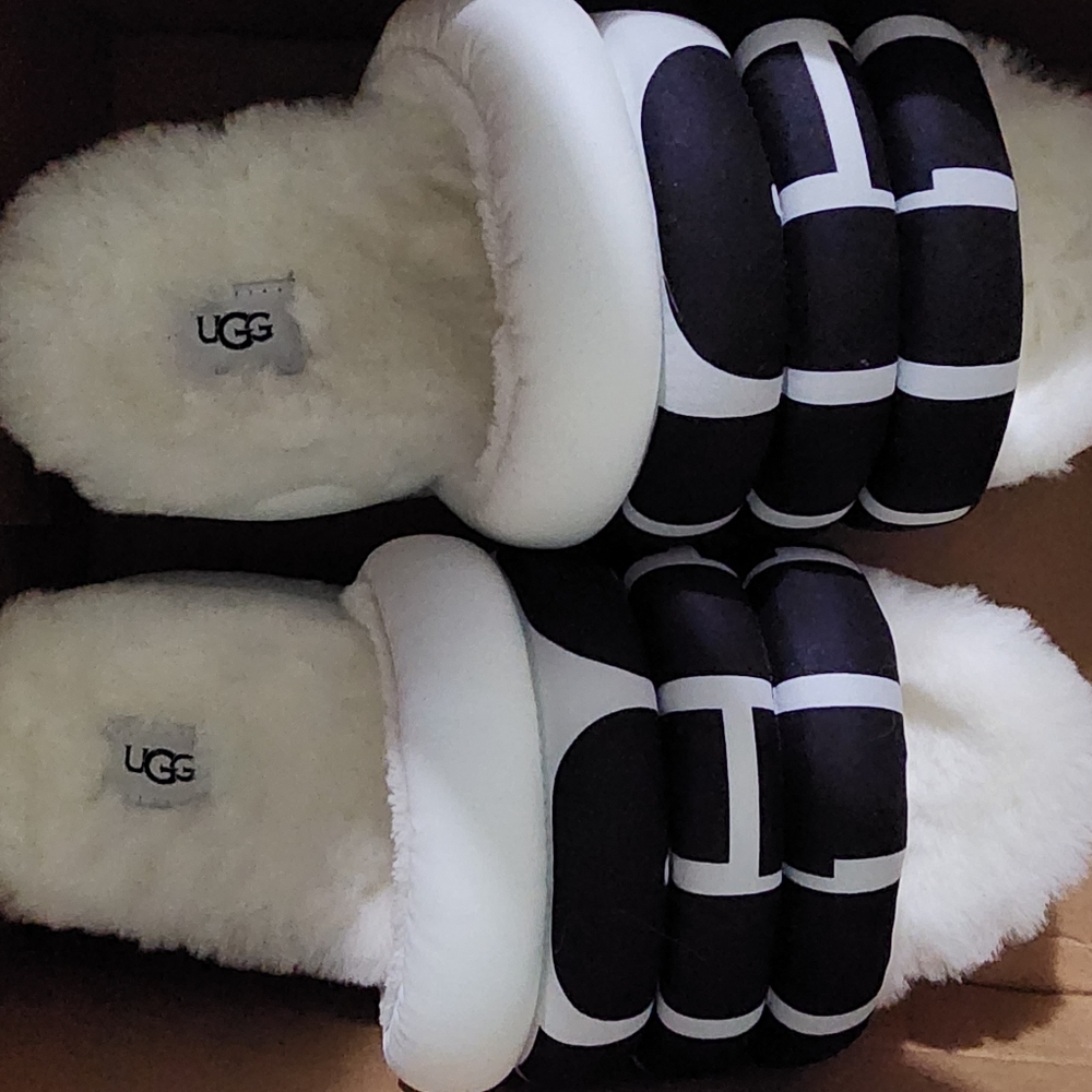 Ugg logo disco sandals